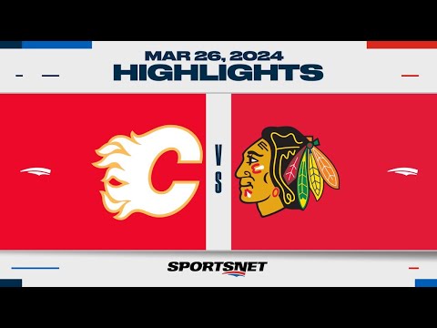 NHL Highlights | Flames at Blackhawks - March 26, 2024