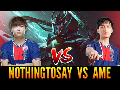 👉 NOTHINGTOSAY Meet His Teammate AME As Enemy And Totally Destroy Him In A Carry Battle - Dota 2