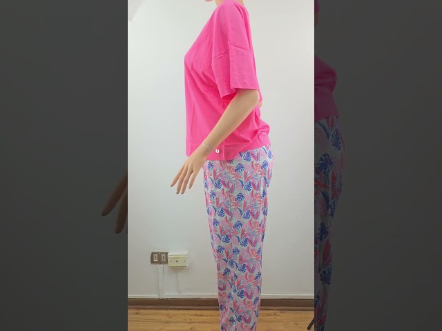 Vídeo relacionado con Litherday Pijama Mujer Invierno Algodón Conjunto de Pijama Mujer de Manga Larga Pijama Rayas con puños y Pantalón con Bolsillo