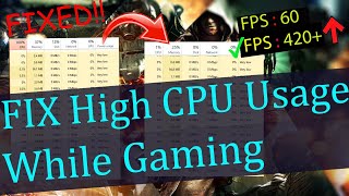 ✅ 100% CPU Usage Fix While Gaming Windows 10 | High  CPU Usage & CPU Load Fixed | Optimize Windows