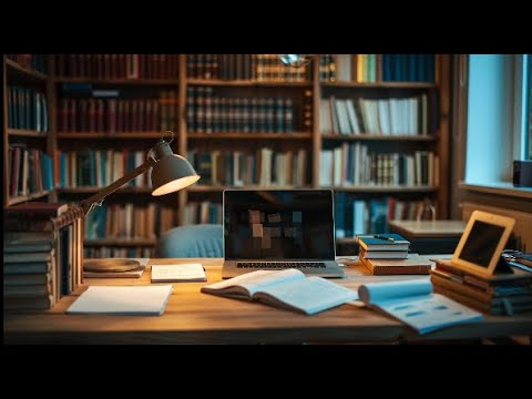 Library Desk 40Hz Brain Music │ Lo-Fi Music for Study & Research │ Focus Without Distraction