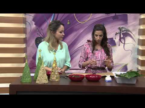 Mulher.com 04/11/2014 - Árvore de Natal com Folhas por Bianca Barreto - Parte 1