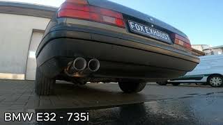 Video: Fox Edelstahl Sportauspuff-Komplettanlage ab Kat BMW 7er E32 730i 735i (Video: 735i)