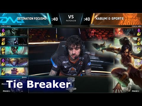 DFM vs KBM - Tie Breaker | Day 3 Play-In Stage S8 LoL Worlds 2018 | DetonatioN FM vs KaBuM! e-Sports