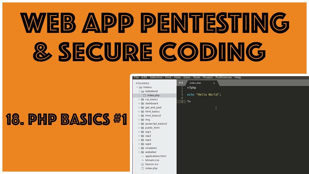 Web Application Penetration Testing and Secure Coding #18 - PHP Basics #1