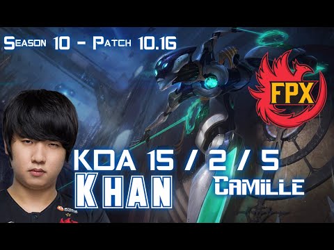 FPX Khan CAMILLE vs SINGED Top - Patch 10.16 KR Ranked