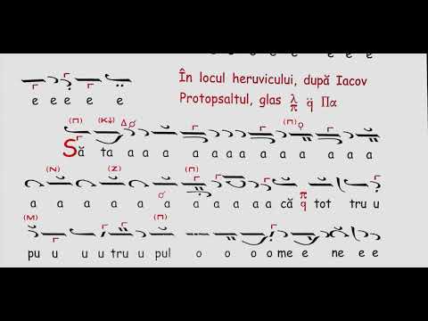 Sa taca tot trupul  - Heruvic in Sambata Mare, glas 5, de Iacov Protopsaltul