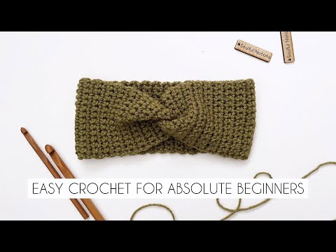 DIY: EASY CROCHET HEADBAND EAR WARMER  FOR ABSOLUTE BEGINNERS