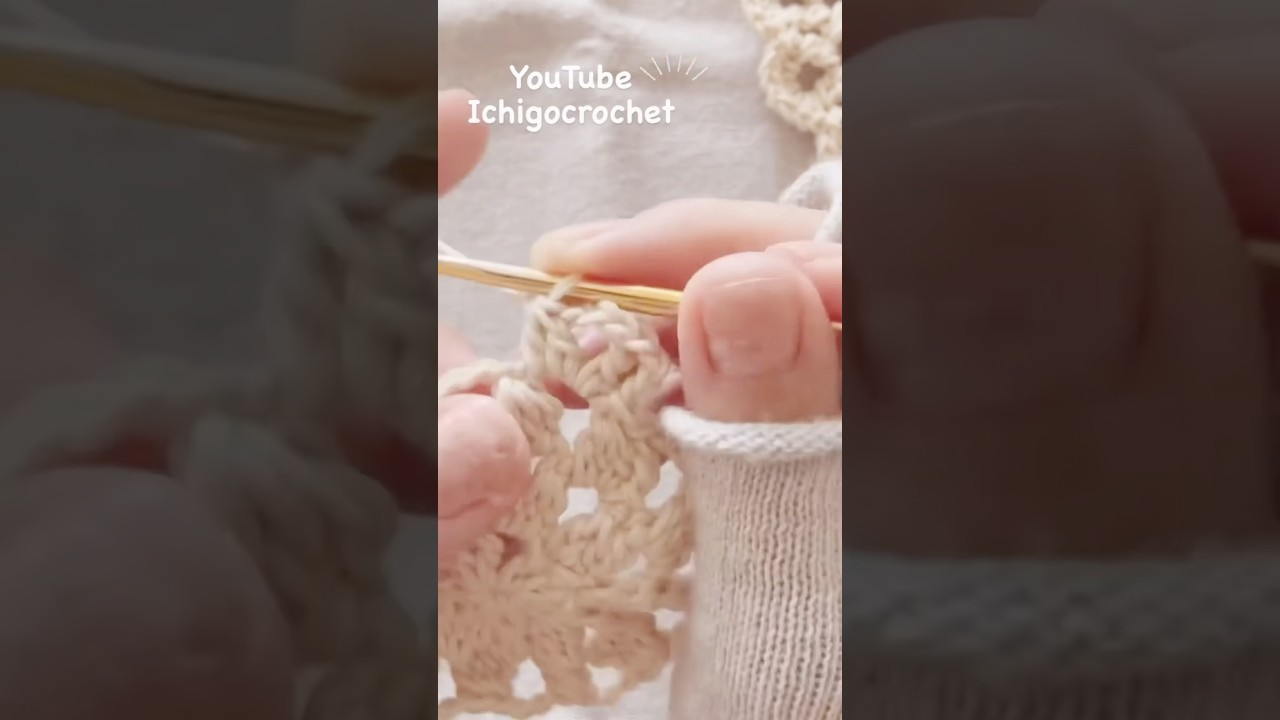 かぎ針編み お花のコースター｜Crochet coaster