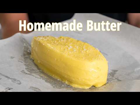 Homemade Butter In 10 Minutes Using 1 Ingredient