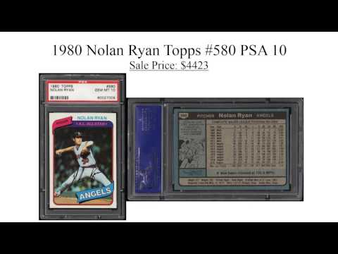 Top 5 Most Expensive Nolan Ryan Baseball Cards Sold on Ebay December 2016