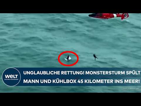 USA: Monstersturm Milton! Mit einer Kühlbox gegen den Tod! Hurrikan-Opfer 45 Kilometer auf dem Meer!