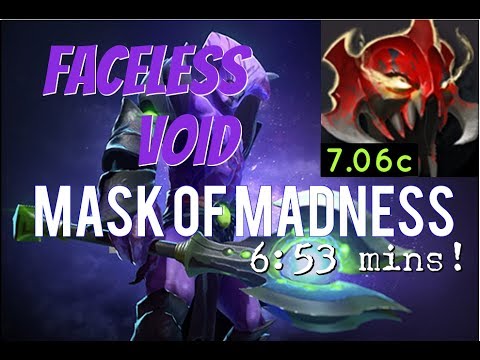Dota 2 How to Jungle 7.06c - Faceless Void 6-7 mins Mask of Madness - Dire Guide