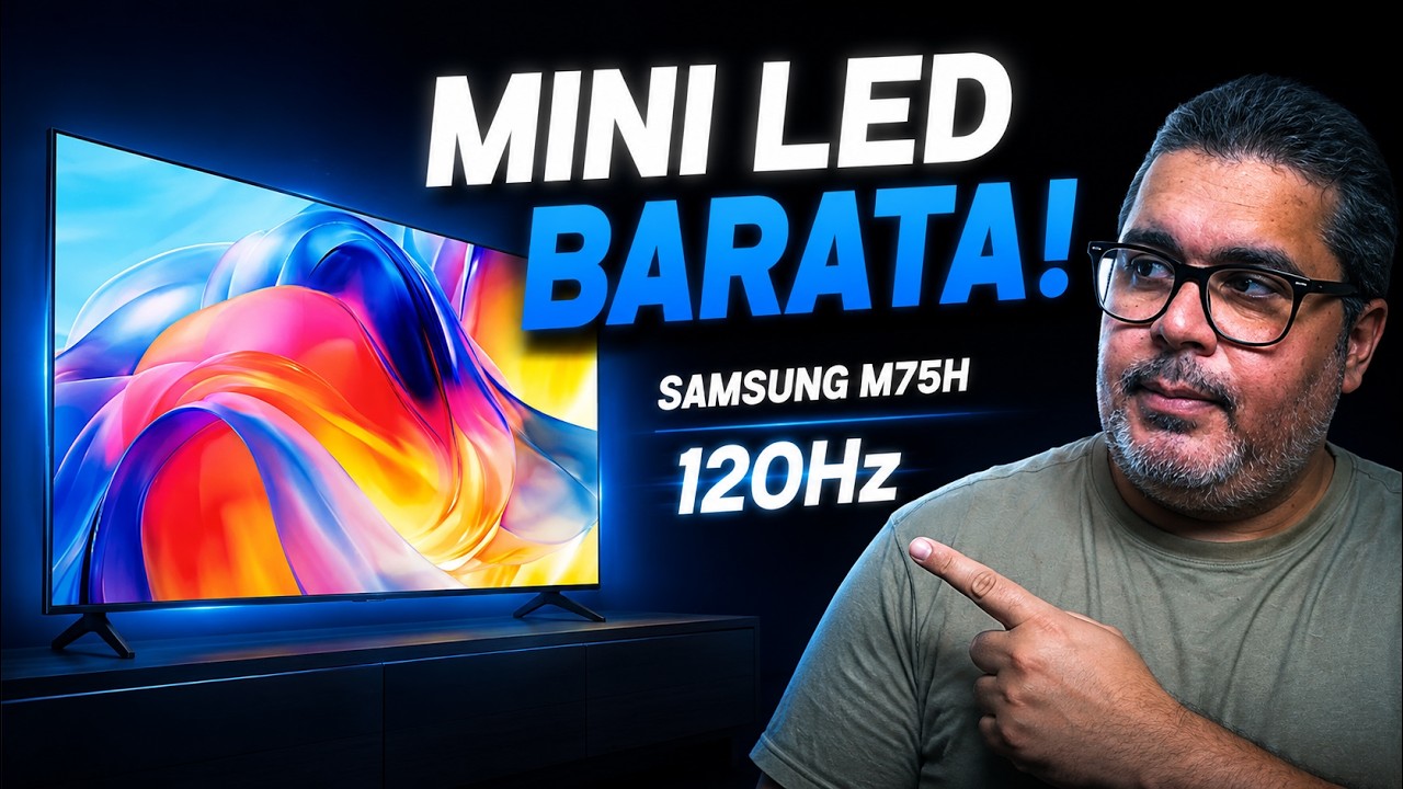 Miniatura da avaliação em vídeo de Smart TV Samsung Mini LED 4K M75H 85 Polegadas