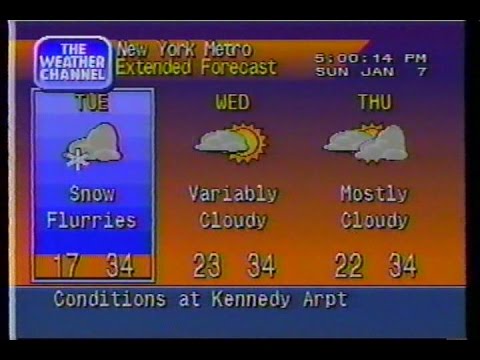 01/07/1996 - 4:58pm - New York City - Weather Star 4000 - Local Forecast