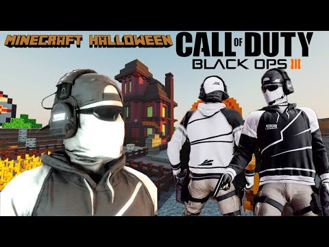 Minecraft Halloween Custom Map - BO3 Zombies Funny Moments