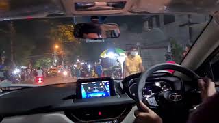 Tata Nexon 2020  Night drive in busy city road