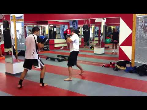 Artur Kindzora und Danijel Solaja  beim Boxen