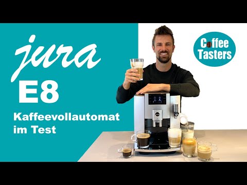 Jura E8 fully automatic coffee machine test ⭐ 7 drinks live +++ Milk foam check