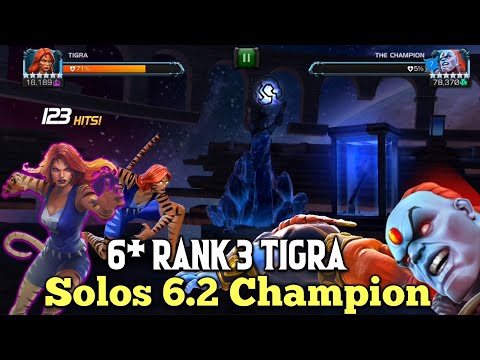Rank 3 6 Star Tigra DESTROYS Act 6.2 Champion Boss! | God Tier? | Marvel Contest Of Champions