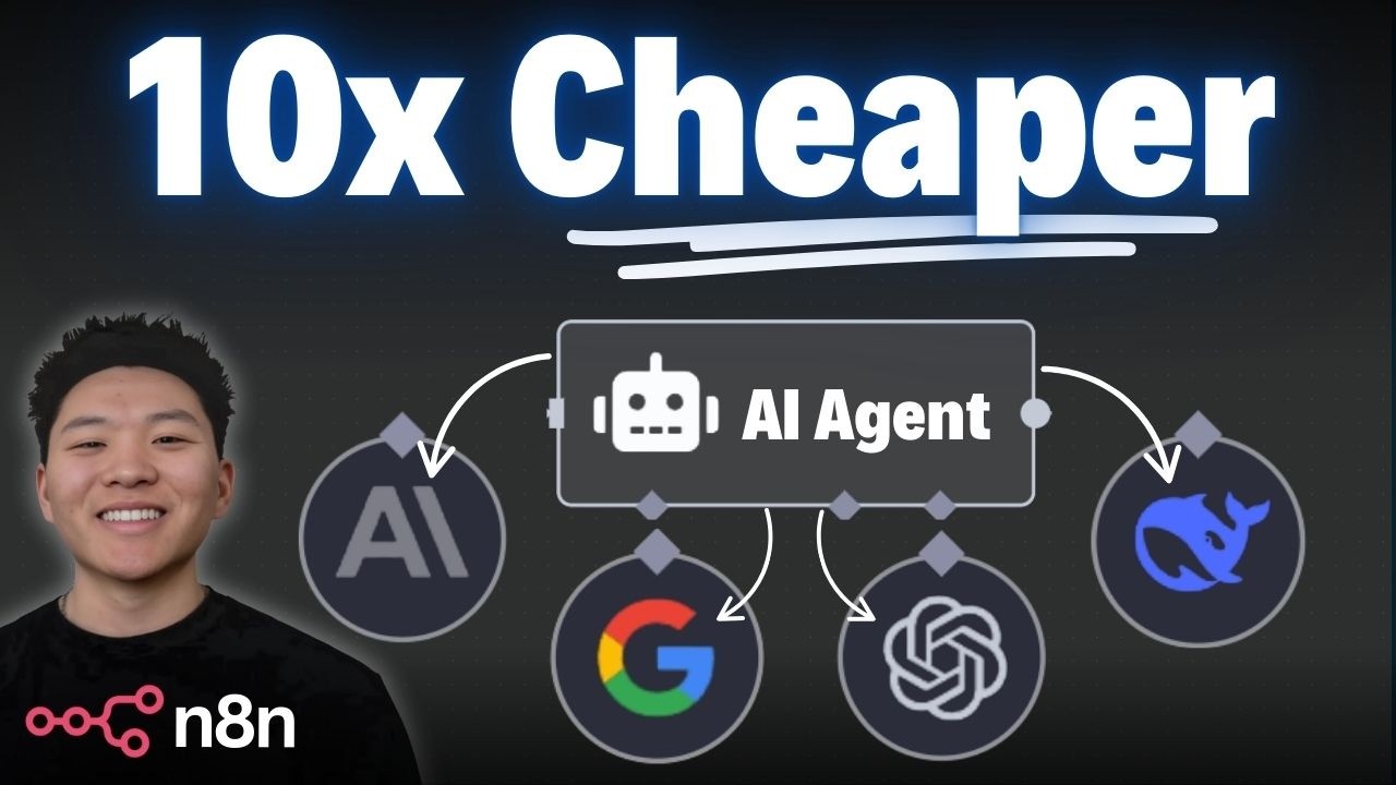 This AI Agent Picks Its Own Brain (10x Cheaper, n8n)