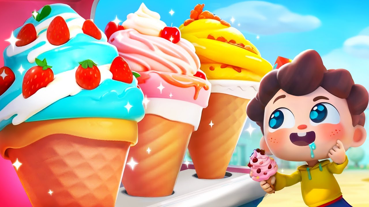 Es Krim yang Lezat！| Es Krim🍧 | Lagu Lucu | Lagu Anak | Ayo! Neo 🌟| BabyBus Bahasa Indonesia
