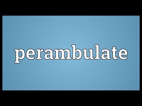 Perambulate Meaning