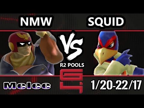 Genesis 4 SSBM - NMW (Captain Falcon) Vs. Squid (Falco) Smash Melee R2 Pools