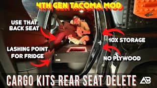 Turn Wasted Space into Gear Storage! 2025 Toyota Tacoma Rear Seat Delete Install | Cargo Kits