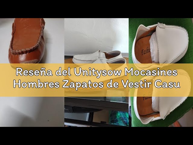 Vídeo relacionado con Unitysow Mocasines Hombres Zapatos de Vestir Casuales Holgazanes Slip On Verano Plano Cuero Zapatos de Conducción Zapatillas Amarillo 39EU
