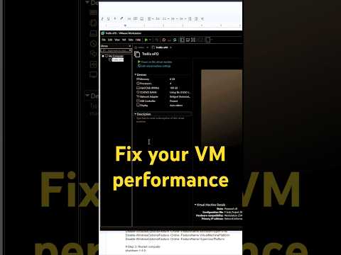 Fix slow VMware Workstation performance quickly