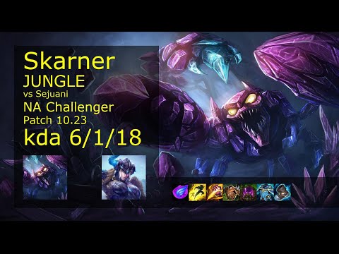 Skarner vs Sejuani Jungle - NA Challenger 6/1/18 Patch 10.23 Gameplay