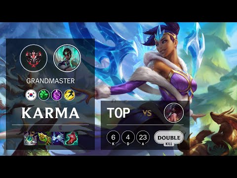 Karma Top vs Akali - KR Grandmaster Patch 11.24b