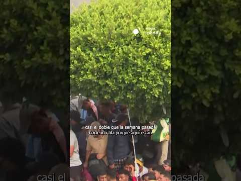 La Policía carga contra migrantes que intentaron entrar por la fuerza a la carpa de Loma Colmenar