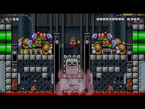 Mario Maker - "Spinfire Castle"