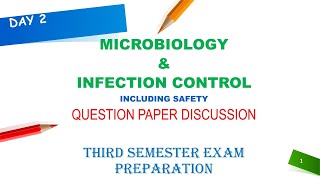 Question Paper Discussion- DAY 2 Third Semester Microbiology & Infection Control Including Safety