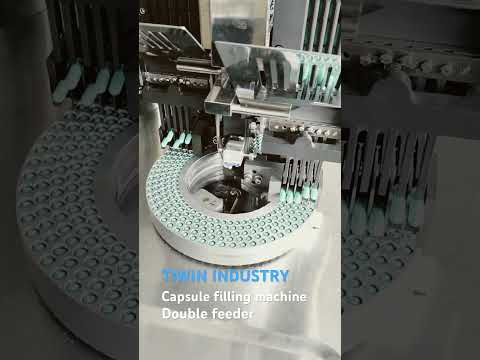 #semi #automatic #capsule #fillingmachine with double feeder high output