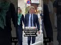 Laurent Delahousse et Alice Taglioni arrivent aux funérailles du producteur Nicolas Altmayer à Paris