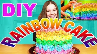 DIY - Rainbow Cake From Our Music Video! (Haschak Sisters)