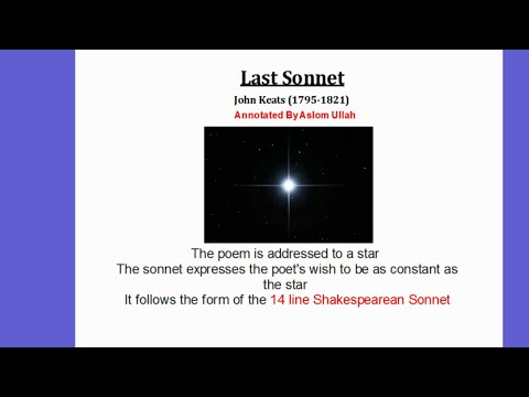 Last Sonnet By John Keats, Annotated
