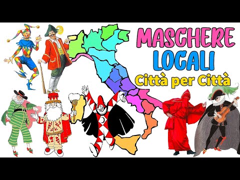 🎭 MASCHERE ITALIANE REGIONALI e LOCALI 🎉 Farinella, Gioppino, Burlamacco, Domino e tanti altri