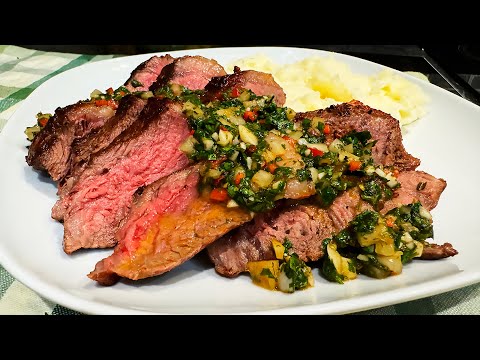 Filete de Carne Tierno y Jugoso con Chimichurri Fresco