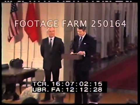 Remarks on Signing Intermediate-Range Nuclear Forces Treaty 250164-02 | Footage Farm