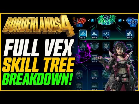 FULL VEX SKILL TREES BREAKDOWN! // Borderlands 4 Vex the Siren Deep Dive