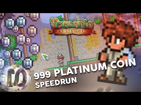 Terraria 1.4 Journey's End - 999 PLATINUM COIN SPEEDRUN in 3.5 minutes!