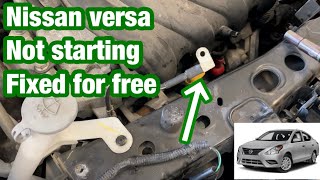 Nissan versa not starting (fix for free)