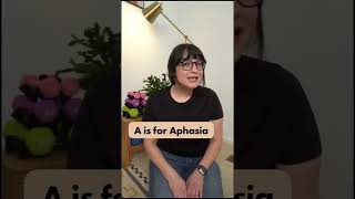A is for Aphasia #Shorts
