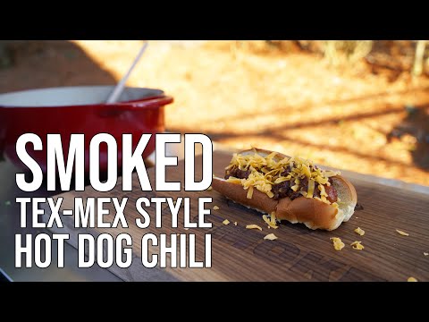 Smoked Tex-Mex Spicy Hot Dog Chili on the Pit Boss Platinum Lockhart!