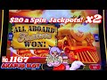 2x Jackpots Hand Pay🤩All Aboard Gold Express Piggy Pennies Slot, Dynamite Dash Slot @YAAMAVA 赤富士スロット