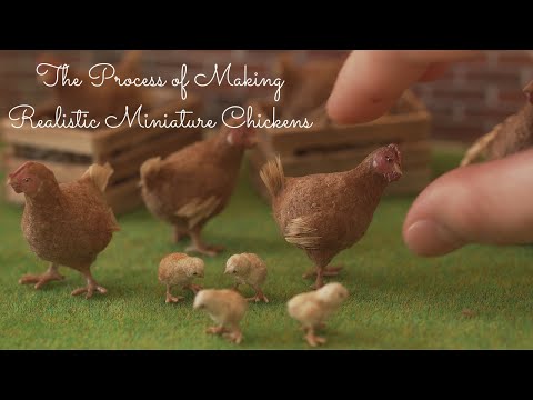 , title : 'The Process of Making Realistic Miniature Chickens | 1/12th Scale Polymer Clay Sculpture | Art Vlog
